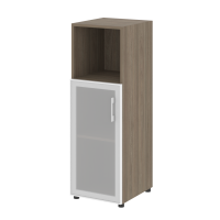 Шкаф средний узкий левый (1 низкий фасад стекло в раме) Yalta LT.SU-2.2 R L/R вяз благородный